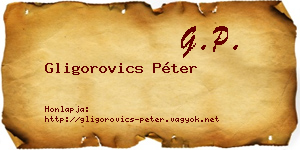 Gligorovics Péter névjegykártya